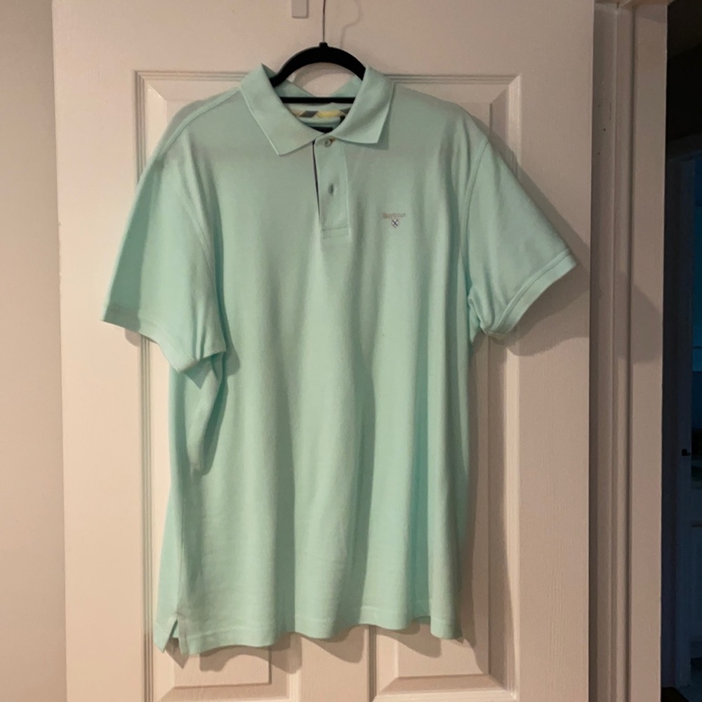 Barbour Mens Polo with Plaid collar